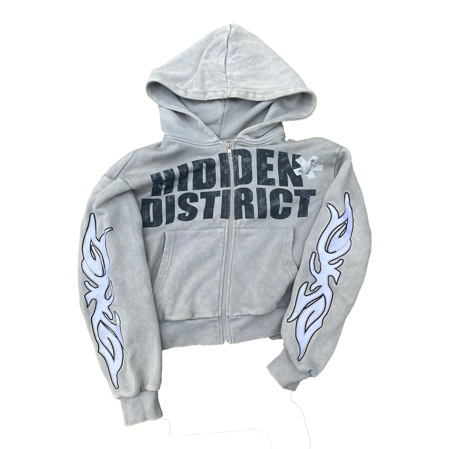 “Grey” hidden district zip up